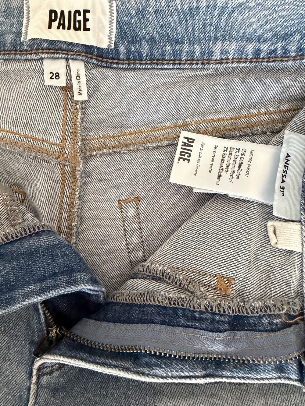 Anthropologie PAIGE Anessa 31 Front Yoke High-Rise Wide-Leg Jeans - Picture 8 of 8